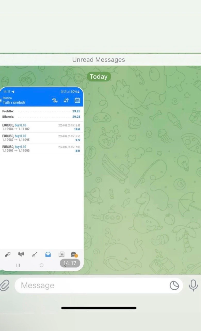 Member-shared trading result screenshot
