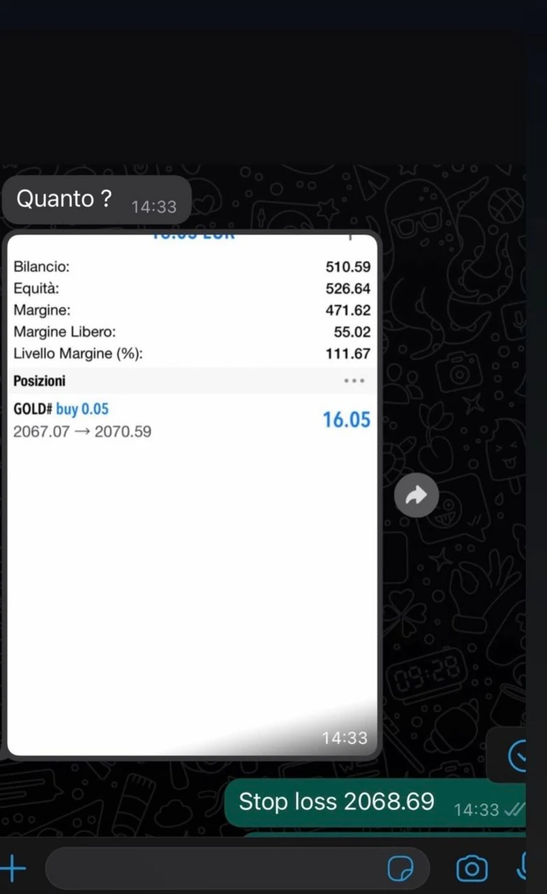 Member-shared trading result screenshot