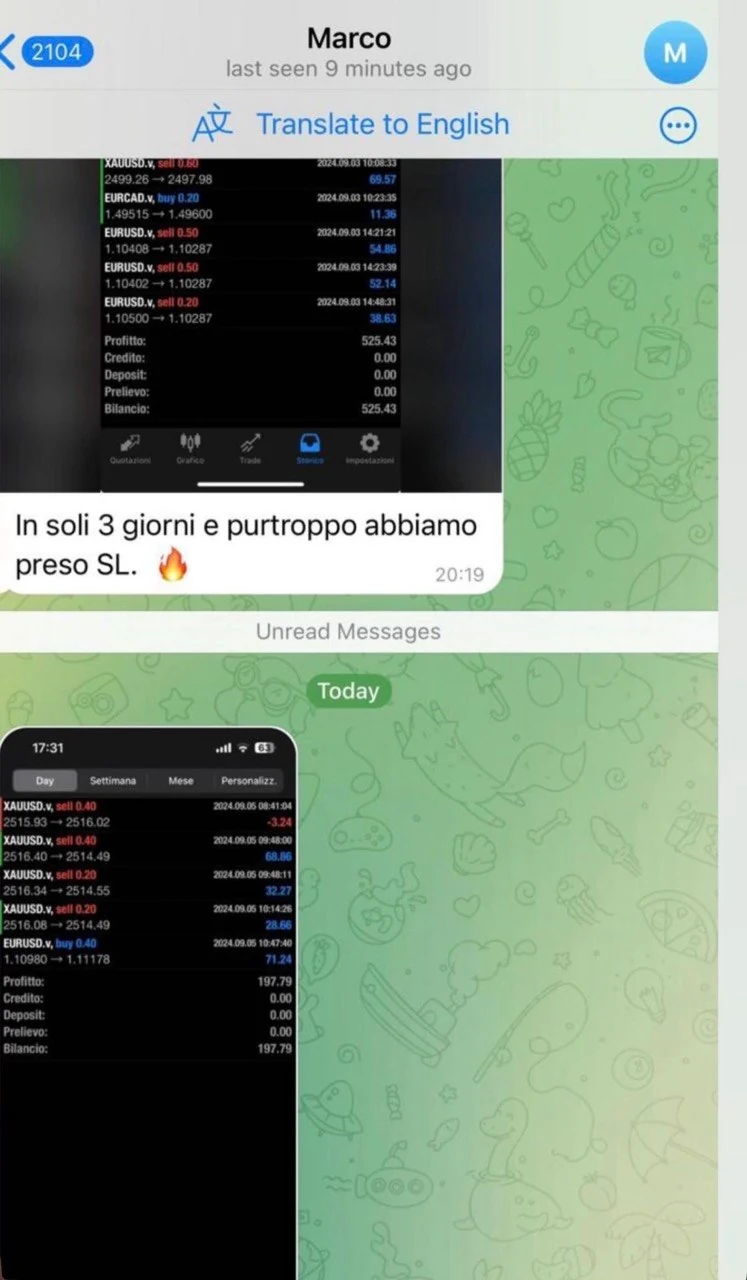 Member-shared trading result screenshot